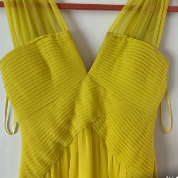 BCBGMAXAZRIA Sleeveless Yellow Gown - Picture 2 of 5